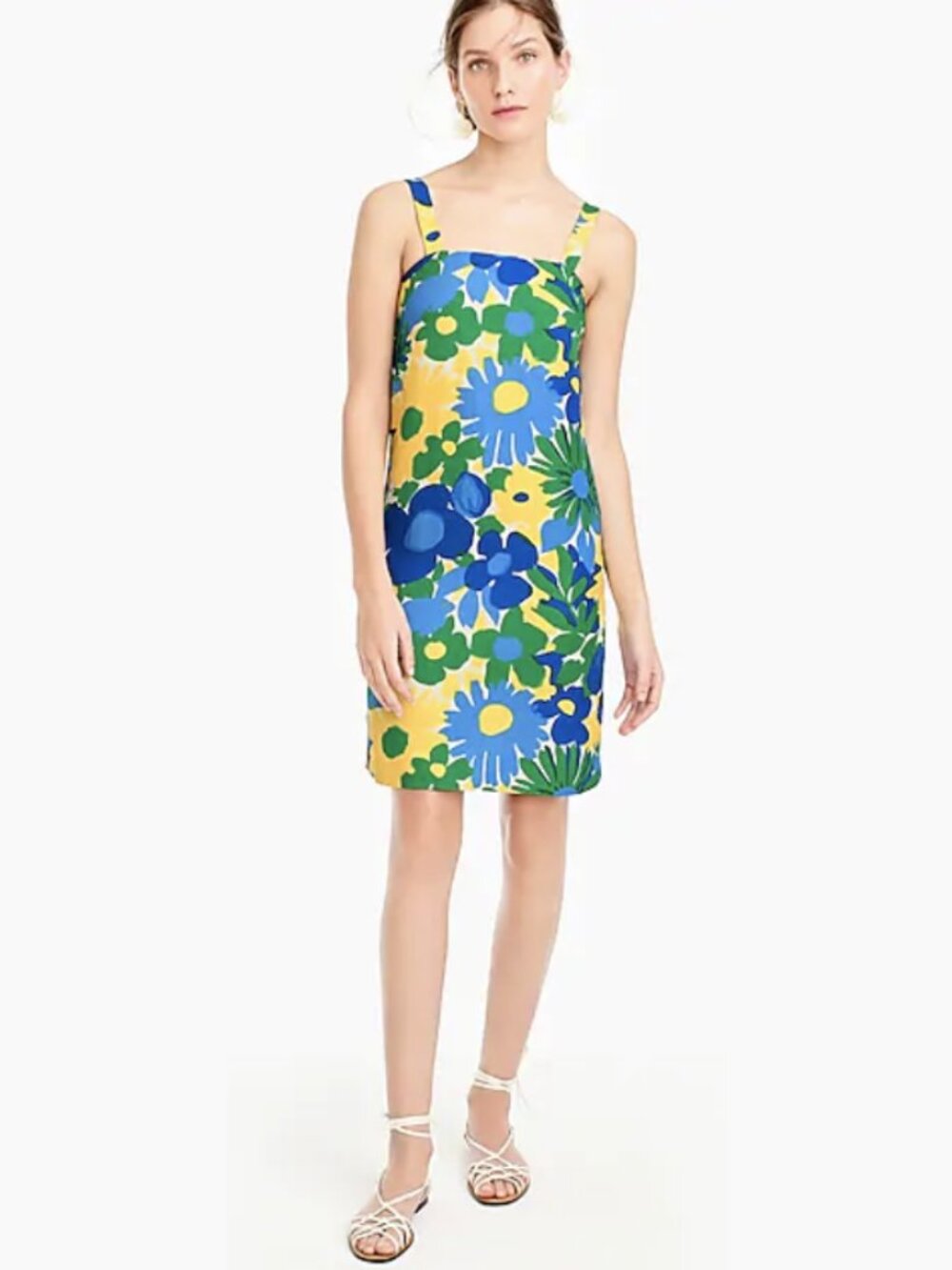 2/$30 J. Crew Apron Shift Dress in Morning Floral 4 #A2903